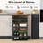 4-Tier Rolling Storage Cart Slim Kitchen Cart on Wheels with Open Shelves and Handle-1816454511