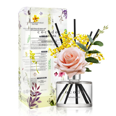 Diffuseur de fleurs roses Cocodor 200 ml (6,7 oz) / Opkg / Rafraîchissant [Ensemble de 15]