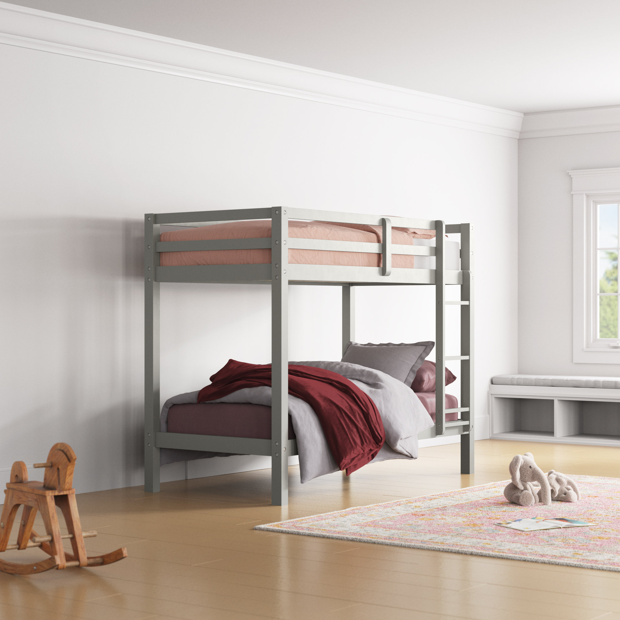 Viv + Rae Harold Twin Over Twin Solid Wood Bunk Bed & Reviews - Wayfair ...