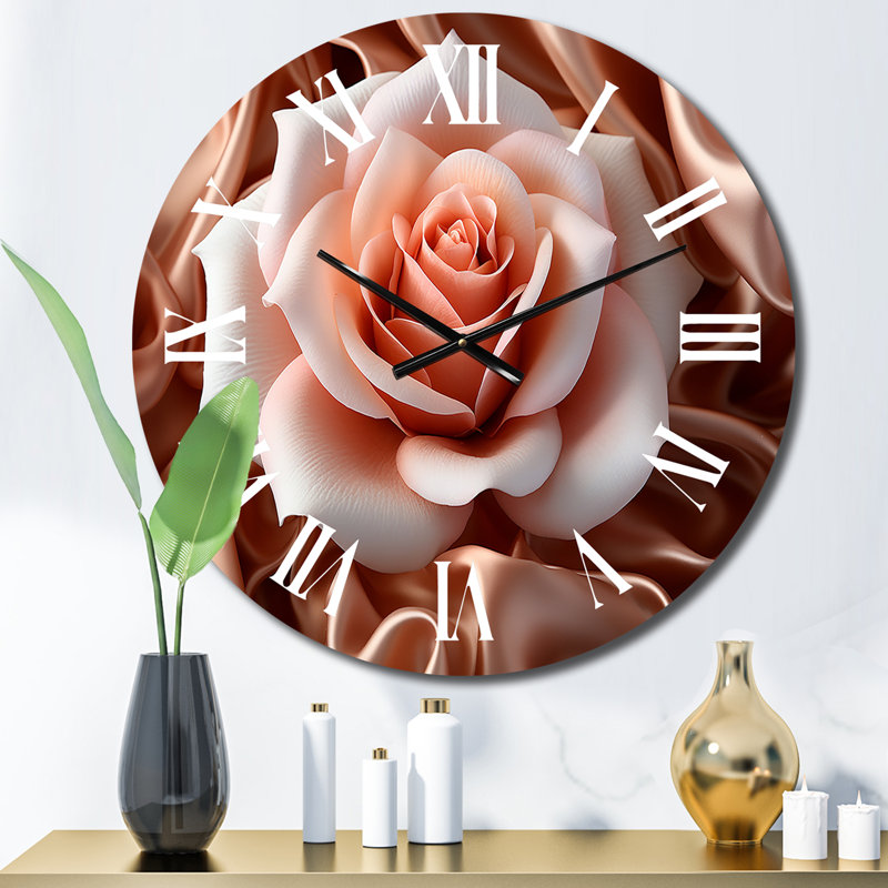 Horloge murale en métal Exquis Blossoming, Moyenne