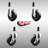 4 Piece Soft Rubber Swivel Caster Set