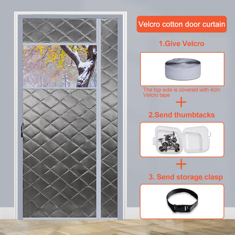 Le rideau de porte en coton a des ouvertures latérales transparentes convenant à un usage domestique.