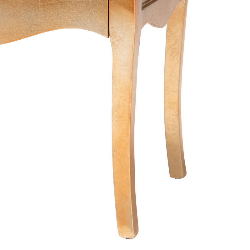 Mechtild 22.8'' W Nightstand, Gold