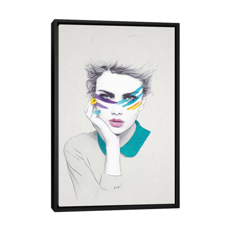 Warpaint Sally 1 Piece Wall Art on Canvas, 66.04 cm H x 45.72 cm W, Black Framed