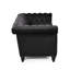 Velours noir 3 po avec capitonnage à boutons traditionnels et zone de confort au design classique