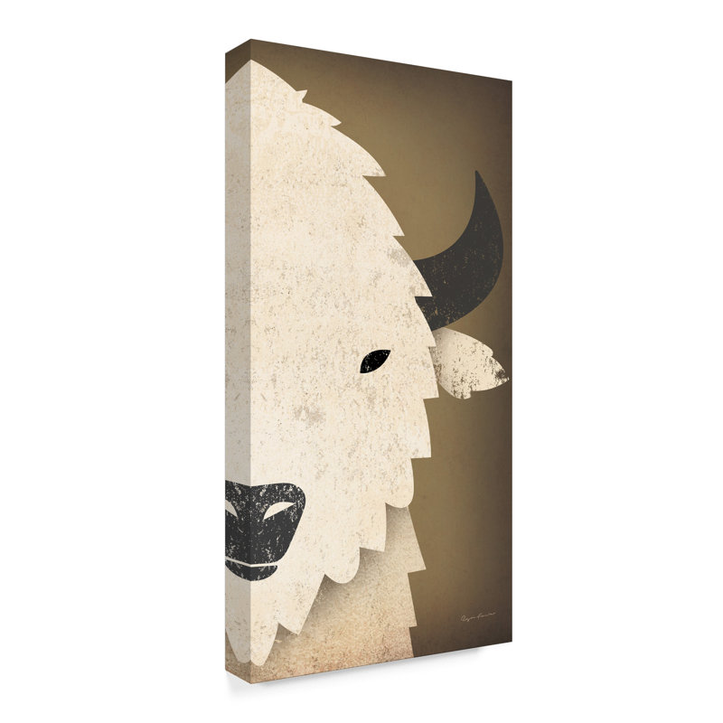 « buffalo ib », art sur toile, H 19 po x l 10 po x P 2 po