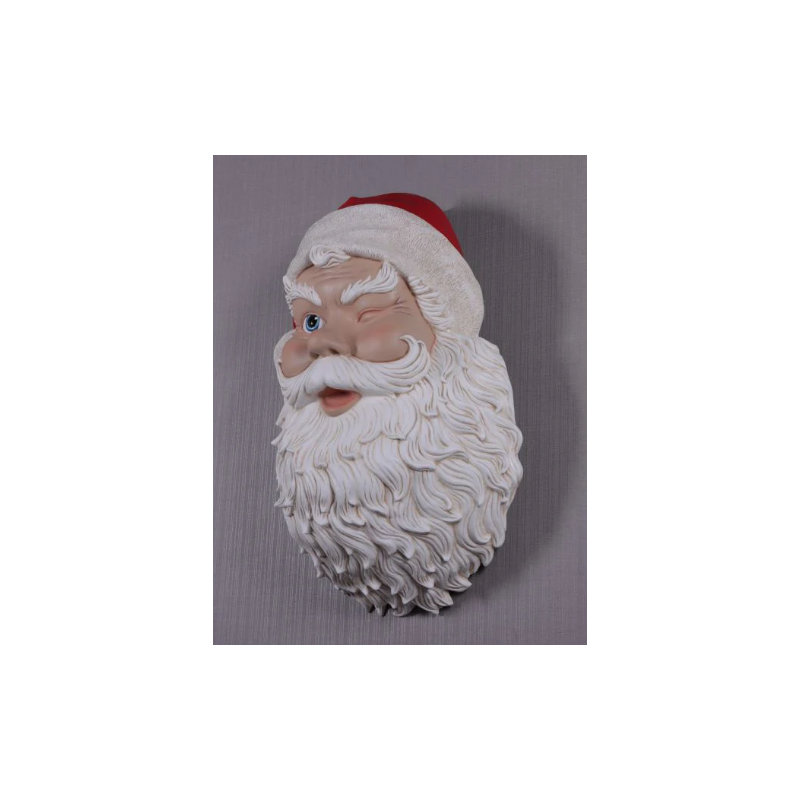 Statue de décoration murale tête de père Noël