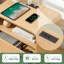 Table de chevet moderne 25 po avec station de charge et table de bout en bois 2 tiroirs-700072933