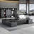 78.74"Modern minimalist black office desk-492597968