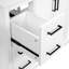 Meuble-lavabo moderne avec lavabo en céramique, caractéristiques de fermeture en douceur, tablette réglable et tiroirs pour salles de bain organisées et fonctionnelles