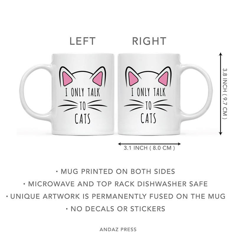 Tasse à café «Funny Cat Lover Naps», Je parle uniquement aux chats