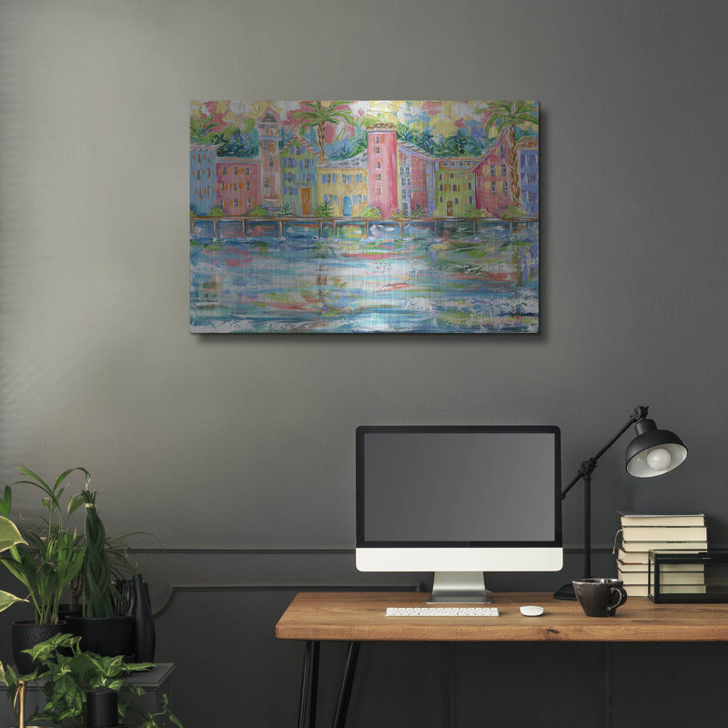 «Dock City» par Estelle Grengs, H 24 po x l 36 po