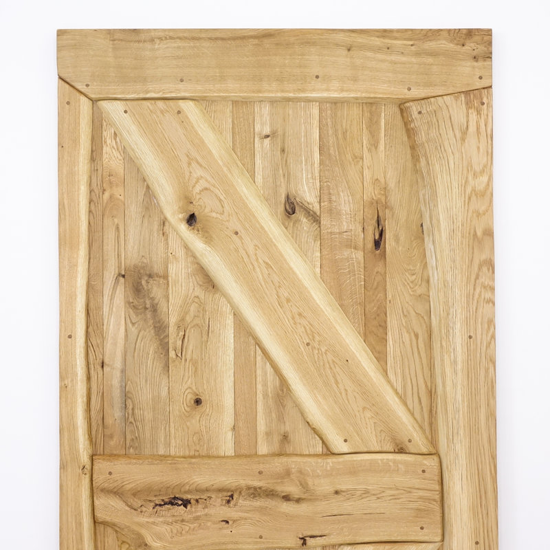 Virpi Solid Oak Barn Doors, 220cm H x 110cm W x 4cm D, Natural Wood Oiled