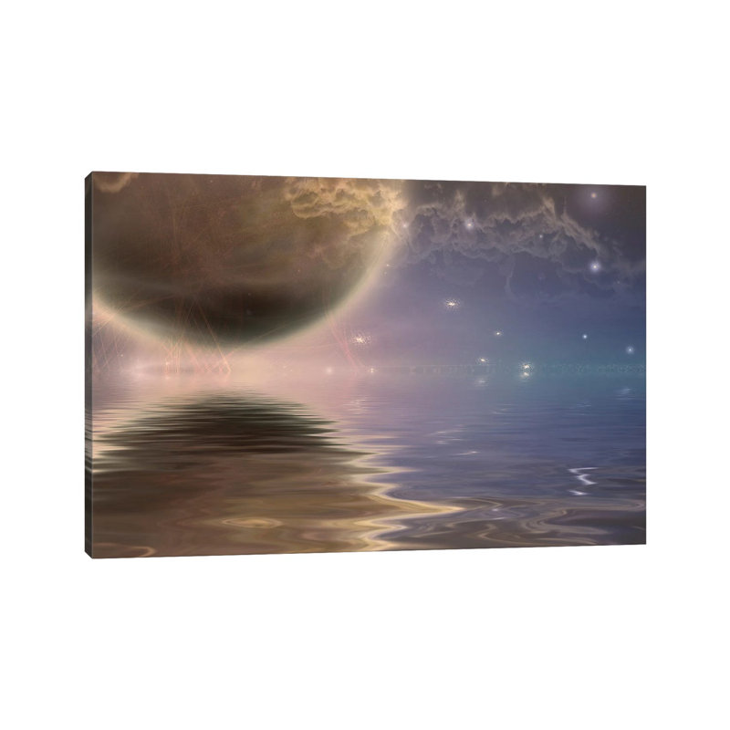 Moonrise Over Water by Bruce Rolff - Wrapped Canvas Print, 66.04 cm H x 45.72 cm W x 3.175 cm D