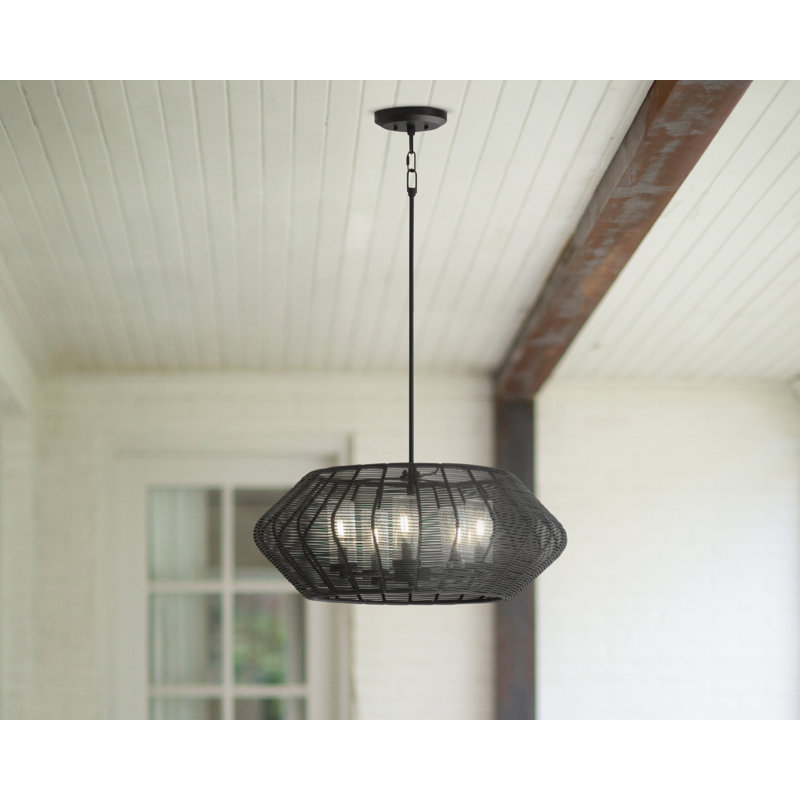 Abbey 5 - Light Outdoor Chandelier, Black