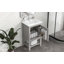 Meuble-lavabo de 20 po avec lavabo, armoire de salle de bain avec porte à fermeture douce, support de rangement et tablette ouverte
