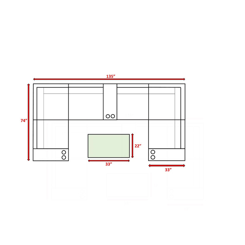 Ensemble de conversation pour 4 personnes avec coussins de patio pré-assemblés