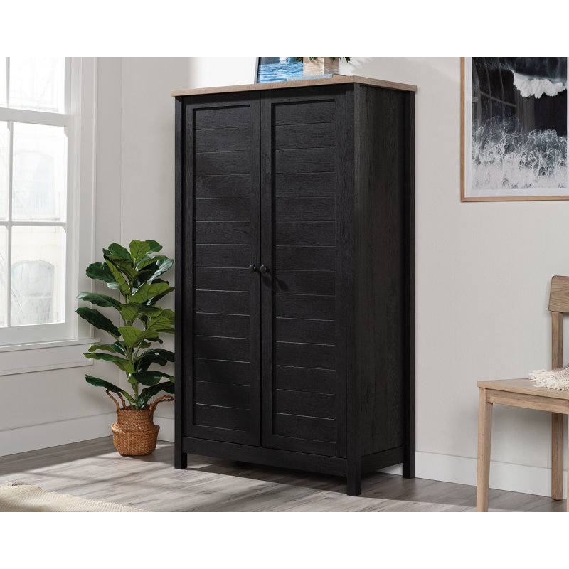 Senetta 35.276'' Wide Accent Cabinet, Black