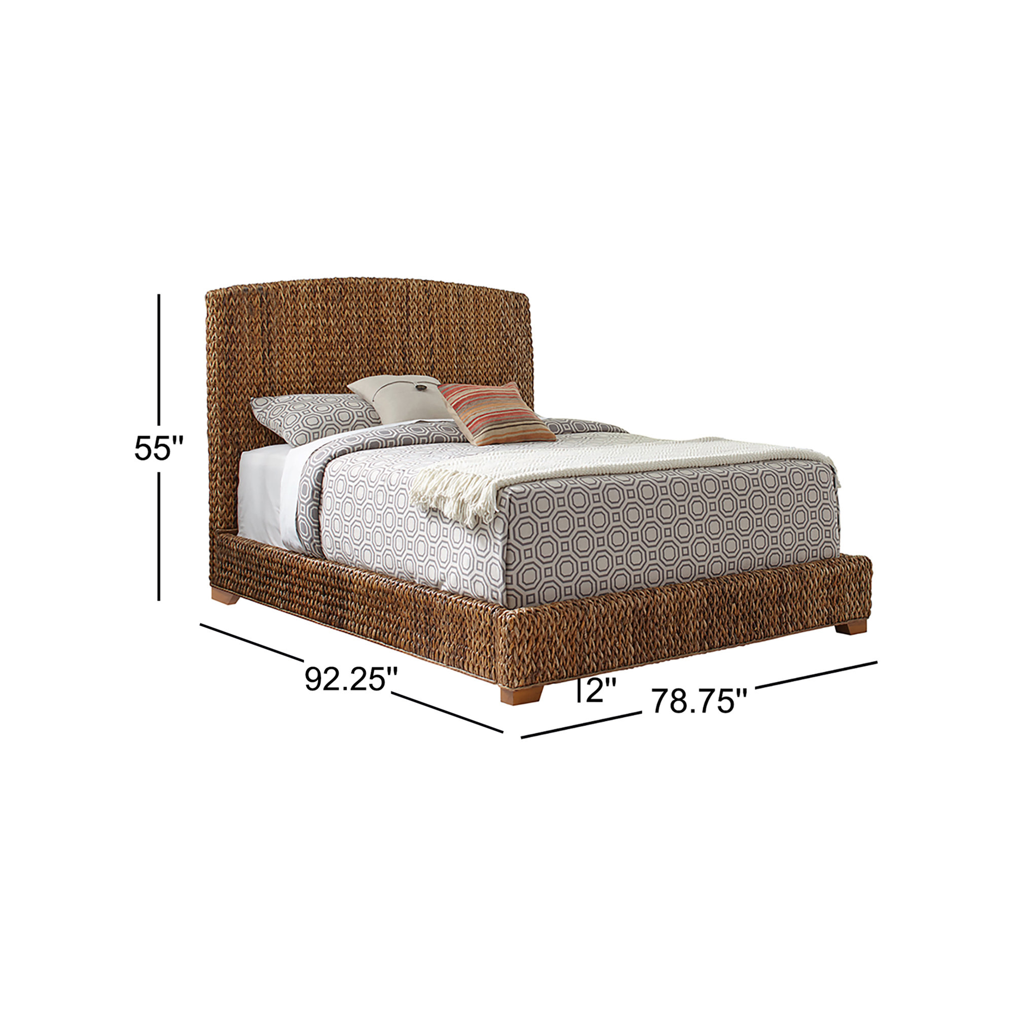 Arleen Rattan Bed, California King