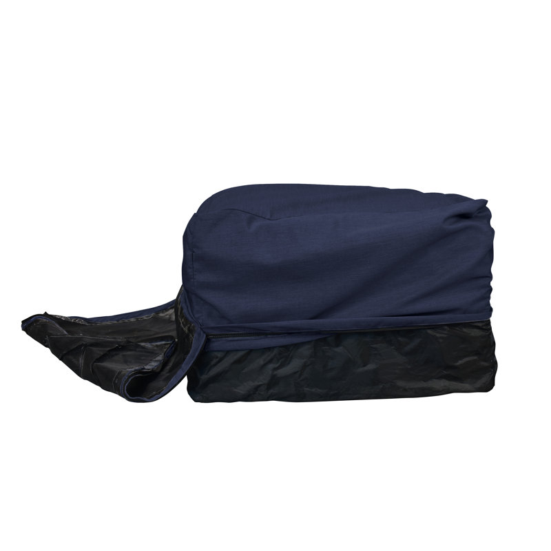 Repose-pieds extérieur Labraya avec coussin Sunbrella, Spectre indigo Sunbrella®