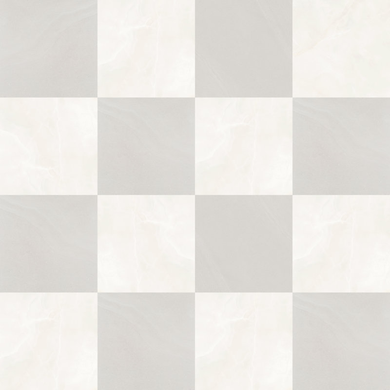 Precious Marble Checkerboard 24 In. x 24 In. Matte Porcelain Marble Look Floor And Wall Tile (38.76 Sq. Ft. / Case)