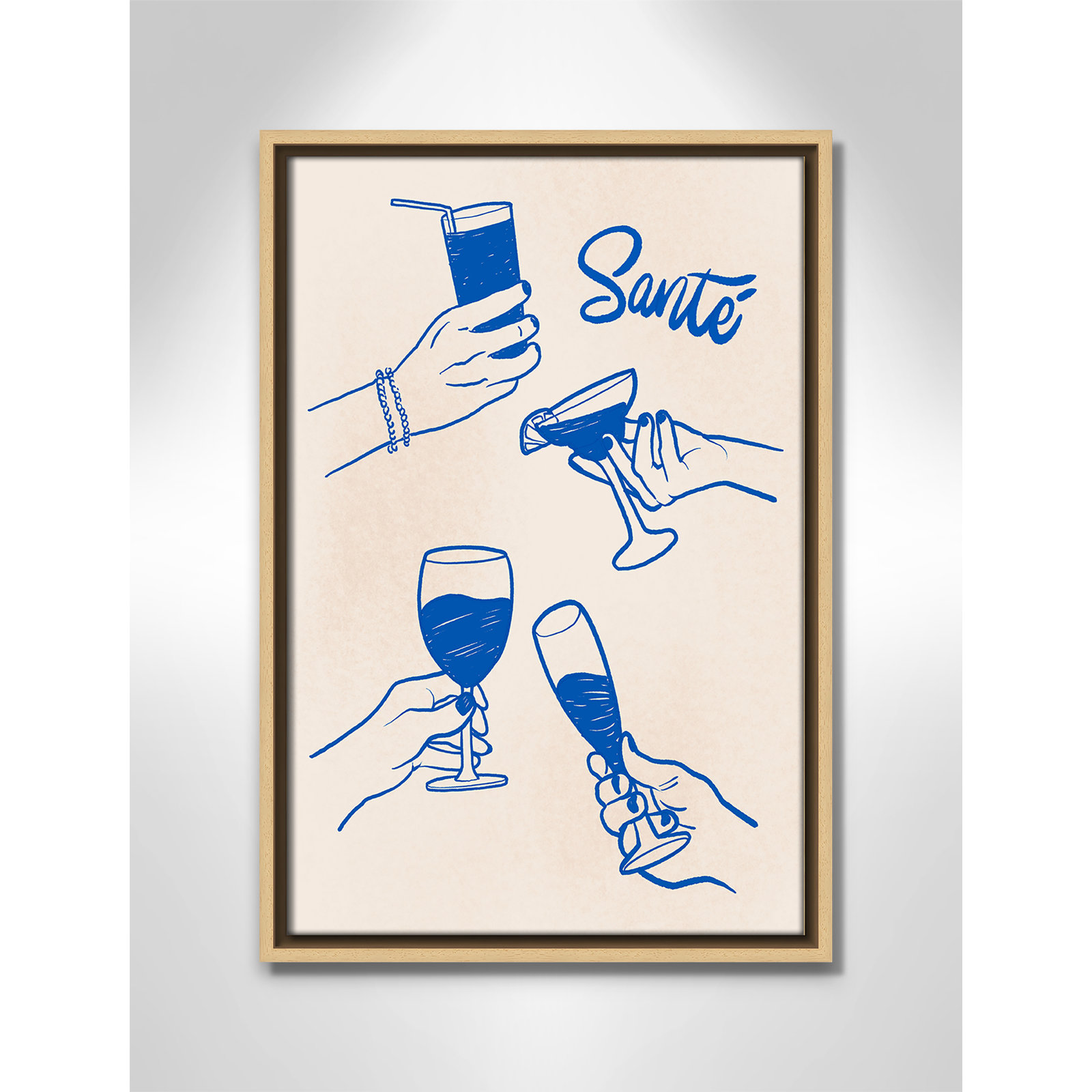Sante Print by Kimberly Allen, 13.5'' W x 19.5'' H, Natural Floater