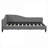 Twin/Full Size L-Shaped Daybed with Solid Wood Legs, Beige/Gray – 250/440 lbs Capacity for Guest Room-766395090