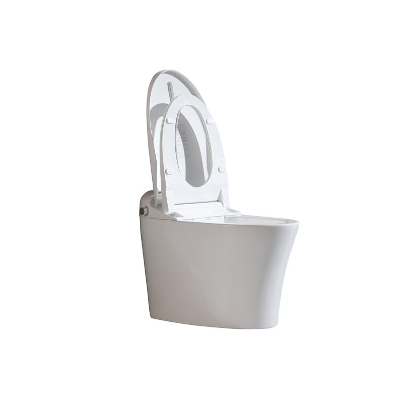 Toilette ronde intelligente en blanc brillant