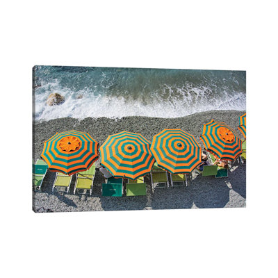 Monterosso - Beach II by Zoe Schumacher - No Frame Print on Canvas