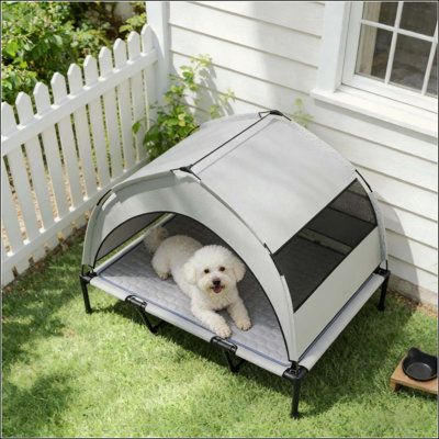 Lit surélevé pour animal de compagnie, lit pour chien portatif surélevé pour une utilisation intérieure et extérieure, durable et confortable