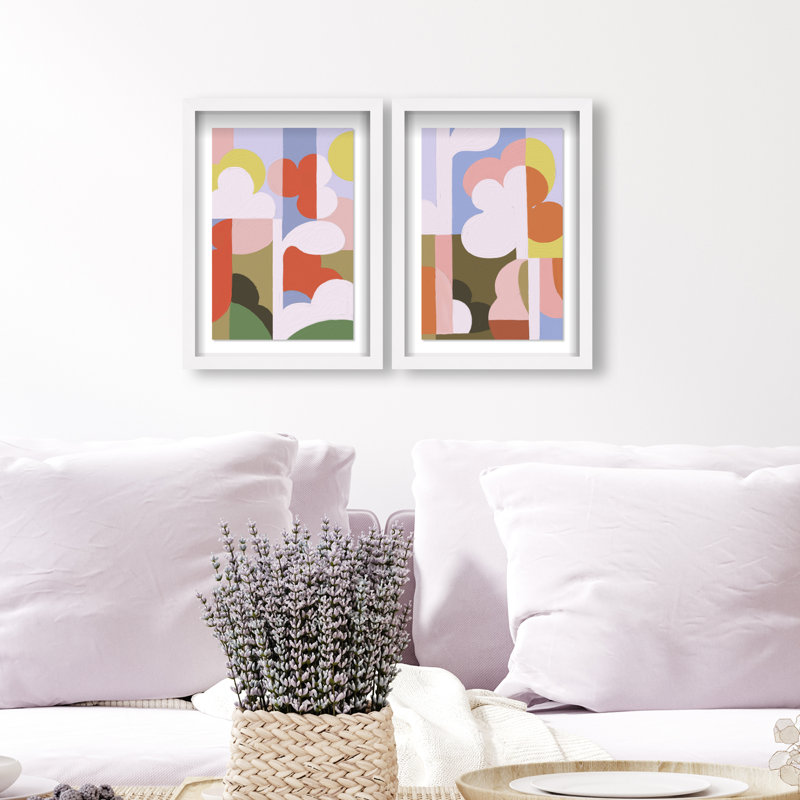 Cloudy Pop Set Set by Oliver Gal, 11.5"H x 16.5"W, White Shadowbox