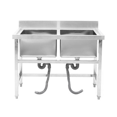 Belfry Kitchen Ronan 600mm W Double Bowl Stainless Steel Farmhouse / Apron Kitchen Sink 0