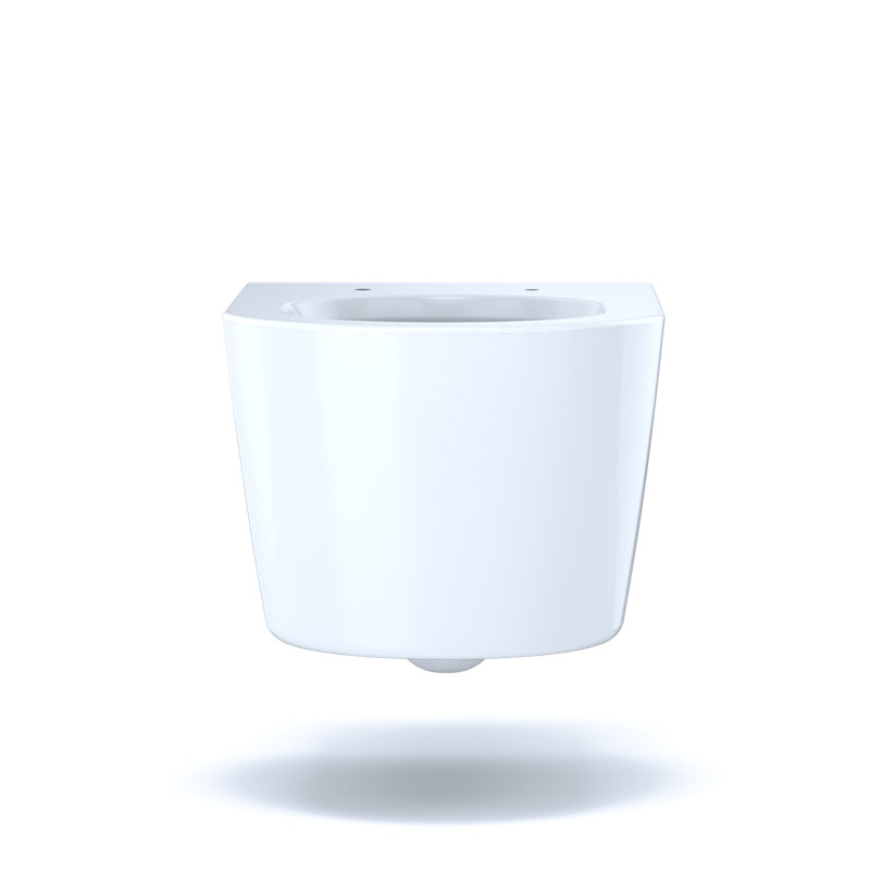 Modern Dual-Flush Elongated Wall-Hung Toilet in Cotton White