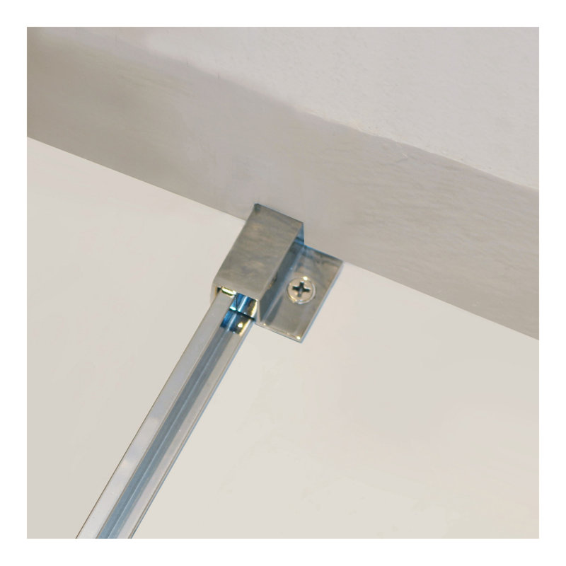 56-60"W x 75"H Frameless Double Sliding Shower Door, 304 Stainless Steel in, 5/16" (8mm) Thick SGCC Tempered Clear Glass.