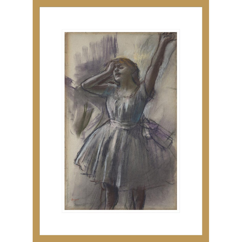«Dancer Stretching» par Edgar Degas, impression giclée sur cadre, H 21,75 po x l 15,87 po