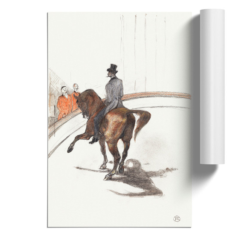 At The Circus by Henri De Toulouse-Lautrec - No Frame Painting, 30cm H x 21cm W x 0.1cm D