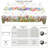 Elegant Easter Floral & Bunny Tablecloth - Watercolor Wreath Printed Fabric Cover, Scalloped-Edge Reusable Tablecloth for Easter Gatherings, Brunch | Decorative Pastel Flower & Egg Table Decor for Dining Tables-332799321