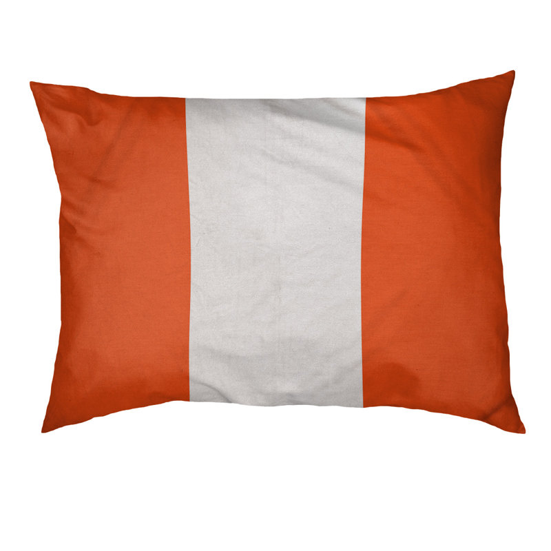 Coussin pour chien Denver, Grand (l 50 po x P 40 po x H 7 po), Orange / blanc