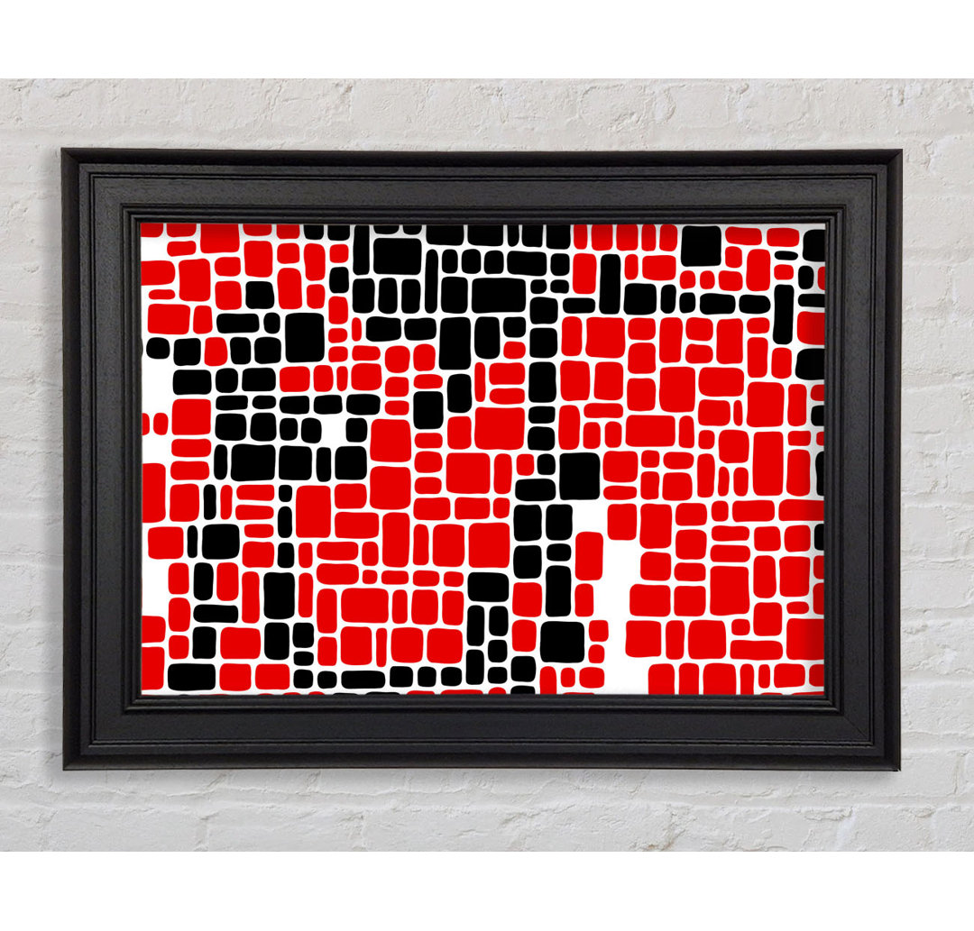 Mosaic Reds Gerahmter Druck