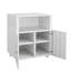 Classeur mobile pour bureau à domicile avec support pour imprimante et porte magnétique - charnière améliorée en métal blanc, cloison réglable, 360 roues rotatives pour dossiers de format lettre / légal / A4