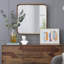 Miroir carré avec cadre en bois