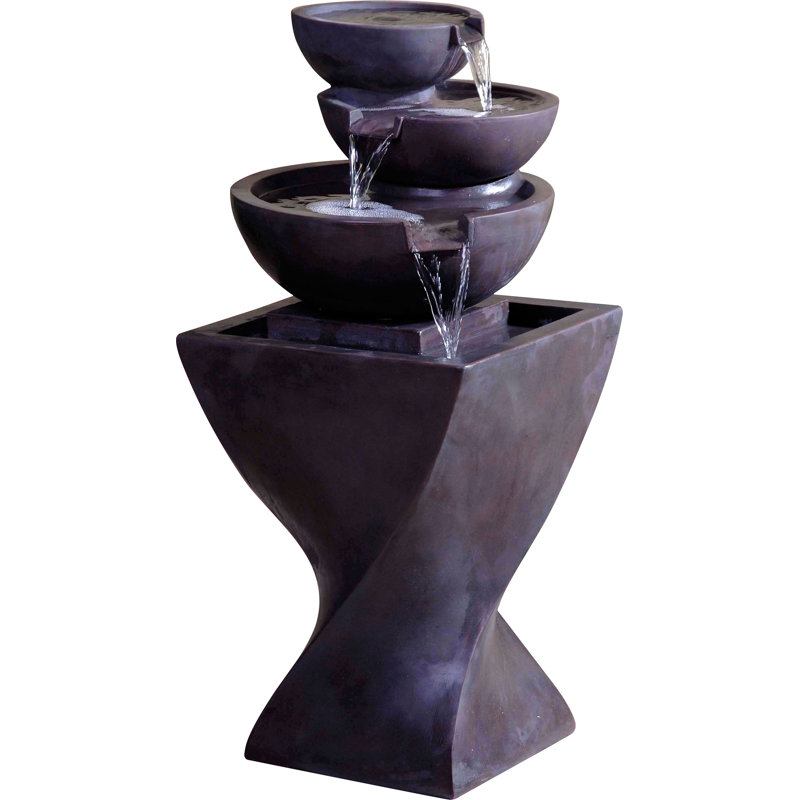 Fontaine à bols moderne en résine/fibre de verre Palmetto bluff