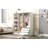Doorless Wooden Storage Wardrobe For Dedroom With Shelves And 3 Drawers-114223486