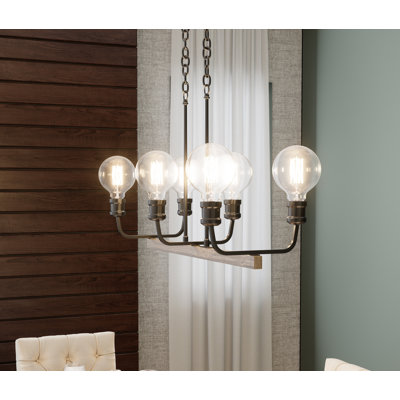 Luminaire suspendu 6 lumières pour îlot de cuisine