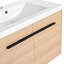 Meuble-lavabo de 30 pouces - chêne avec lavabo à poser en résine, armoire 2 portes, durabilité, lavabo de 61,3 lb de conception américaine