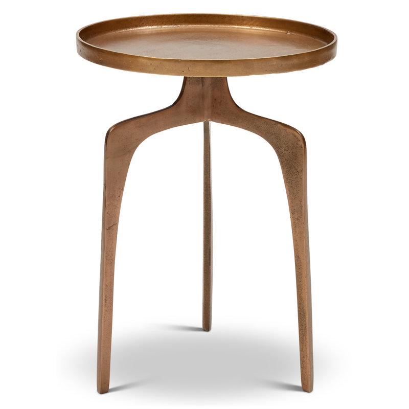 Elements Vinya End Table, Vintage Brass
