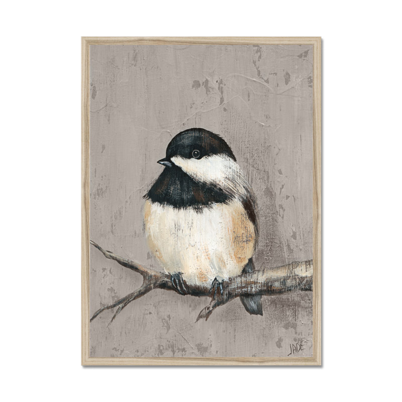 Winter Bird IV by Jade Reynolds - Wrapped Canvas Painting Print, 80cm H x 55cm W, Natural Wood Framed Paper Print
