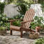 Chaise Adirondack pliable en bois d'acacia avec siège à lattes, accoudoirs droits et dossier incliné pour terrasse-2002453239