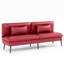 Canapé-lit convertible futon, 69 po Futon canapé-lit, canapé-lit multifonctionnel avec 2 coussins et coussins de dossier, canapé-lit ajustable à 5 positions pour petit salon dans un dortoir,-739263120