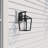 Alicia Matte Black Seeded Glass Outdoor Wall Lantern-1024348898